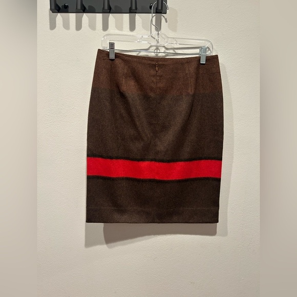AKRIS Wool Color Block Skirt / Size 6 / - Picture 5 of 10